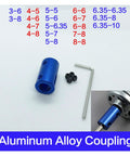 Rock Solid Aluminum Jaw Shaft Coupler 4Mm By 4Mm No Sweat Install Smooth Torque Flex Connector Plug And Play Top Pick For Cnc Motors And Lead Screws One Piece with hex key and hardware.
