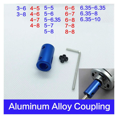 Rock Solid Aluminum Jaw Shaft Coupler 4Mm By 4Mm No Sweat Install Smooth Torque Flex Connector Plug And Play Top Pick For Cnc Motors And Lead Screws One Piece with hex key and hardware.