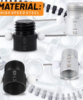 Nut And Bolt Thread Checker Tool For Fast, Accurate Standard And Metric Threads, SAE Male Female Gauge Set in high speed steel.