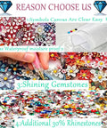 5D Diamond Painting Kit For Adults Beginners Colorful Flower Tree Special Shape Full Drill Diamond Art Dots Gem Craft Set