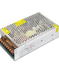 24V 10A Switching Power Supply 240W AC to DC for LED Strip Lights, Adjustable 110V 220V Input, Safe High Efficiency DC Output, Ideal for Home, Office, and DIY Projects silver aluminum case with perforated top