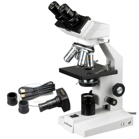 Digital Compound Binocular Microscope With 40X To 2000X Magnification, Brightfield Tungsten Illumination and USB 2.0 connectivity