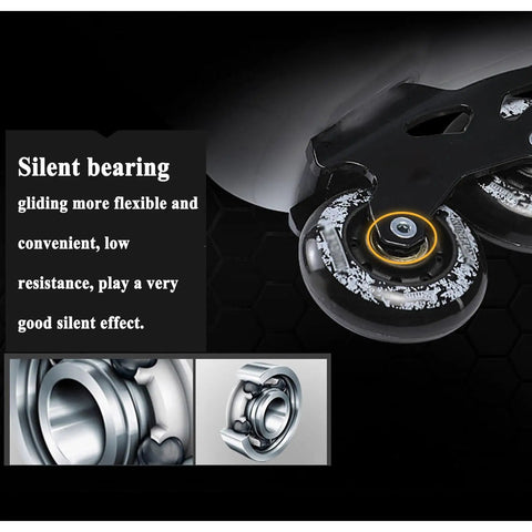 Close-up of 8 Pack Inline Skate Wheels Replacement With Bearings For Indoor And Outdoor Use 72Mm 76Mm 80Mm 85A Hardness