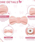 Totally Adorable Pink Bow Dresser Knobs Six Pack Ceramic Drawer Pulls For Girls Room And Nursery Vintage Style Single Hole Handles