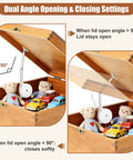 Soft Close Toy Box Hinges With Heavy Duty Zinc Alloy Lid Support And Smooth Quiet Dampers Keeps Lids From Slamming And Prevents Finger Pinch Ideal For Safe Gentle Lids Easy Installation Universal Reversible Mounting For Wooden Boxes And Toy Chests