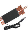 Handheld Spot Welding Pen With Double Spring Handle And Japanese Needle Tips For Battery Pack Assembly And Delicate Industrial Work Projects, copper tips and wire.