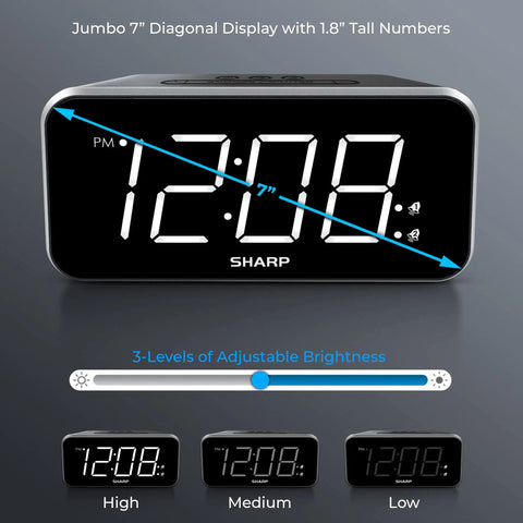 Straight Up Killer Digital Alarm Clock With Giant White Led Display Dual Independent Alarms And Smooth Three Step Dimmer Heavy Duty Bedside Timer Everyone Swears By
