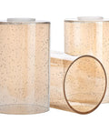 Three Pack Frosted Opal White Glass Lamp Shade Replacement Globes For Light Fixtures Soft White Cylinder Glass 6-1/16 Inch Tall