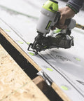 Durable Badass Pneumatic Cap Nailer Built Like Steel For Smashing Roofing Underlayment Sheets, used on site with synthetic material.