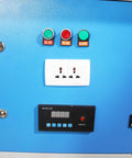 Control panel of Rugged Metalworking Down Draft Table Dust Collector Vacuum with buttons and digital display for operation.