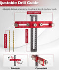 Upgrade Your Kitchen Cabinets In No Time With This Slick Adjustable Hardware Jig Template designed for drawer pulls and cabinet handles. Features adjustable drill guide for accurate placement.