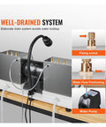Well-drained system details on Six Inch Cabbing Machine With 1800 RPM Lapidary Grinder And Polisher Includes Lamp And Water Pump.