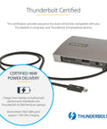 Workhorse Thunderbolt 4 Docking Station pumping out 96W fast charge, SD slot and USB ports visible, Thunderbolt certified design.