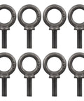 8 Pack 1/2 X 1-1/2 Machinery Eye Bolts Solid Shouldered Design For Rigging And Lifting Handles 600 Pounds Working Load Heavy Duty Steel