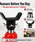 Bottle Jack Adapter With Triple Lock Fits Eight To Twenty Ton Jacks Up To Two Point One Inch Ram Diameter with instructions