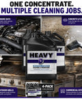 Heavy Duty Industrial Degreaser Concentrate for engine oil and grime, 1 gallon bottles for multiple cleaning jobs.