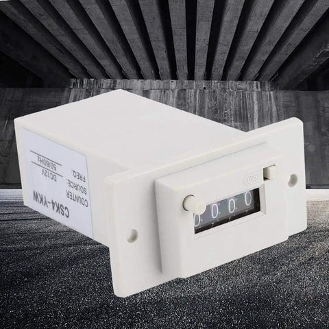 Four Digit Mechanical Pulse Counter Totalizer, Electromagnetic Industrial Counter, DC12V Powered for Water Meter Systems, electricity monitoring