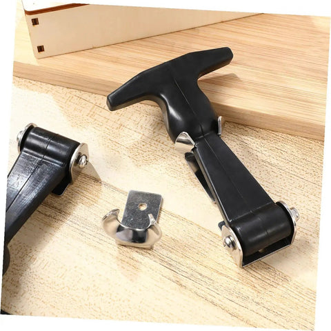 Stainless Steel Rubber T Handle Draw Latches 2 Pack For Tool Boxes Cabinets And Equipment Heavy Duty Grip And Easy Install