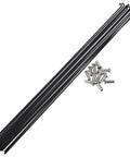 14G Black Bicycle Spokes 289mm Length 304 Stainless Steel 1 Pack For Mountain City And Road Wheels Durable Spokes With 4mm Elbow Head And 12x6mm Nipples.