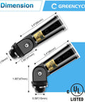 Dimensions of Smart Dusk To Dawn Photocell Sensor For Outdoor Lights Auto On Off IP65 Waterproof with UL listed certification.