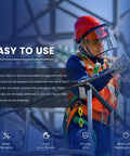 Worker using Yellow Glove Clips For Work Glove Holders 6 Pack Pro-Grade POM Z-Shaped Anti-Drop Lock on construction site