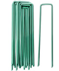 Heavy Duty Garden Stakes And Ground Anchors Set 10 Pack Galvanized U Hooks For Lawn Beds And Landscape Weed Barrier Securing Pins And Spikes