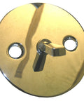 Heavy Duty Chrome Bathtub Trip Lever Screw Set Oversized Drain Overflow Face Plate with integrated control lever.