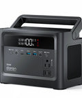 Portable Power Station 700W Surge, 230.4Wh LiFePO4 Battery, 110V 350W Pure Sine Wave AC Outlet, front view with LED display