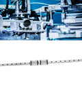 Beefy Compact Linear Rail Guide Motion System For 3D Printers And Small CNC Builds With 500mm Rail And 2 Black Sliders Bearing Steel Construction For Smooth Precise Quiet Travel. 500mm steel linear rail with two black sliders for 3D printers and small CNC