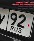 Fresh Red M6 Aluminum Motorcycle License Plate Bolts For Cars Trucks, with decorative red screw on metal license plate.