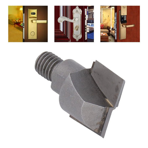 Heavy Duty Keenso Carbide Cleaning Bottom Router Bit 25mm M10 Thread Lock Milling Tool for precise cutting of door panels.
