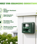 Yard Sentinel Ultrasonic Animal Repeller With 5500 Sq Ft Coverage And 24 Hour Motion Sensor, Night Scanner, Dual Ultrasonic And Sonic Alarm Tech To Keep Deer, Raccoon, Bear, Rabbit, Skunk And Fox Away, Includes 10m Extension Cord, mounted outdoors