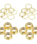 Gold finish lock nuts and spacers set, 5/16 inch thread, for skateboard lock nut set for longboards and cruisers two pack