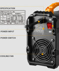 Close-up of Stick Welder 160 Amp Arc And Lift TIG 2 In 1 Welding Machine showing power input, switch, and cooling fan