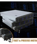 Rack Mount Screw Cage Nut Kit M6x16mm, 50 Full Sets For Quick Install, Pro Grade Rack Hardware For Easy Server Cabinet And Network Rack Mounting, Standard Size Fits Most Racks, Includes Screws, Cage Nuts, And Washers showing server rack installation