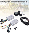 52V 25A 1200W Electric Bike Controller Kit With LCD Display Aluminum Alloy Housing Dual Drive System Full Wiring Harness