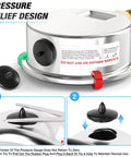 Back view of Stainless Steel Silicone Oil Filled Pressure Gauge 0-300 Psi 1/4 NPT 2.5 Inch Dial showing pressure relief design