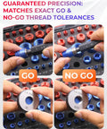 52 Piece Thread Checker Kit With 27 SAE And 25 Metric Gauges Nut And Bolt Thread Gauge And Size Finder for exact tolerance check