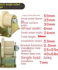 Heavy Duty V Groove Wheel Sliding Gate Casters Built Tough For A Smooth Roll On Any Track featuring a 2-inch steel roller with detailed dimensions.