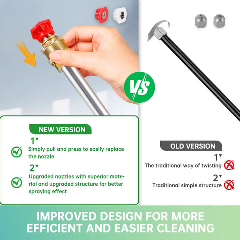 Comparison of Hydro Jet High Pressure Hose Nozzle For Garden Hose With Power Washer Wand Includes 2 Nozzles Fan And Linear And Quick Connectors