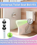 Get Ready For A Solid Fix With These Four Sets Of Heavy Duty Universal Toilet Seat Bolts Featuring 3 Inch 304 Stainless Steel Construction That Stops Leaks And Prevents Rust For A Super Durable And Leak Free Restroom Repair Job. Universal toilet seat bolt kit, 4 set, stainless steel