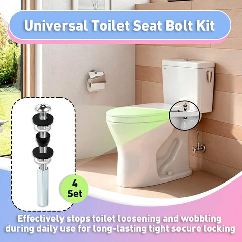 Get Ready For A Solid Fix With These Four Sets Of Heavy Duty Universal Toilet Seat Bolts Featuring 3 Inch 304 Stainless Steel Construction That Stops Leaks And Prevents Rust For A Super Durable And Leak Free Restroom Repair Job. Universal toilet seat bolt kit, 4 set, stainless steel