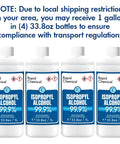 99 Percent Isopropyl Alcohol USP Grade IPA Cleaner And Sanitizer, 4 Pack Of 33.0 Fl Oz Bottles, About 1 Gallon Total, Fast Evaporation, Go To Multipurpose Disinfectant For Home, Lab, Electronics, Auto.