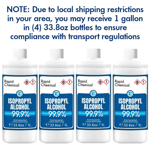 99 Percent Isopropyl Alcohol USP Grade IPA Cleaner And Sanitizer, 4 Pack Of 33.0 Fl Oz Bottles, About 1 Gallon Total, Fast Evaporation, Go To Multipurpose Disinfectant For Home, Lab, Electronics, Auto.