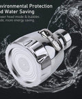 Faucet Extender Kitchen Sprayer Attachment 360 Degree Rotatable No Splash Water Saving Tap With Universal Adapter Set