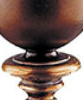 Close-up of Sweet Ginger Buffet Lamp With Ornate Sculpted Base And Tall Traditional Profile Square Faux Silk Shade Medium Base Socket 2 Way Switch