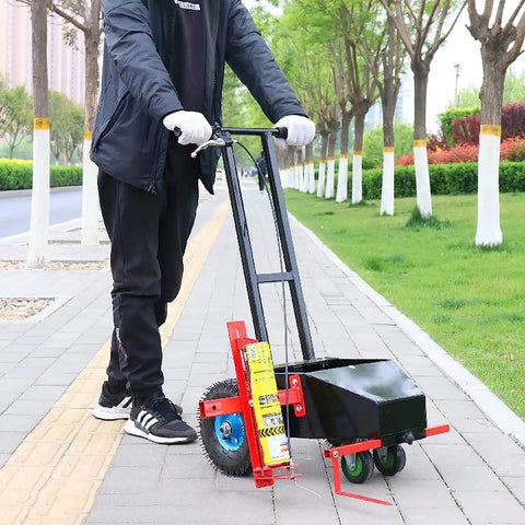 Striping Machine Floor Tape Applicator Workhorse For Factory And Warehouse Use, Traffic Lane Marking Tool For Parking Lots, Aisles, Yellow Lines, And Sports Courts, Easy Cleaning, Quick Setup, Durable And Versatile, steel floor marker on sidewalk