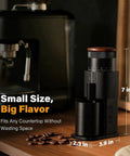 Game Changer Burr Coffee Grinder With Single Dose Design And Super Quiet Dc Motor Dishing Up Eighty Solid Grind Adjustments For Espresso Cold Brew And French Press Right At Home on kitchen counter.