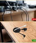 Seamless 20pcs Desk Grommet Kit With Waterproof Plastic Cord Hole Covers For Office Wire Management And Home Cable Organizer Setup Super Easy Install No Tools Needed To Keep Your Workspace Tidy And Safe From Spills, black plastic desk grommet in wood tabletop