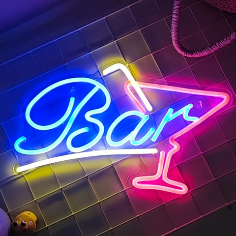 Neon Led Happy Birthday Sign Light Up For Party Wall Backdrop Decor Big 24x8 And 15x8 Inches White Neon With 12V 2A Power Dimmable 10 Levels